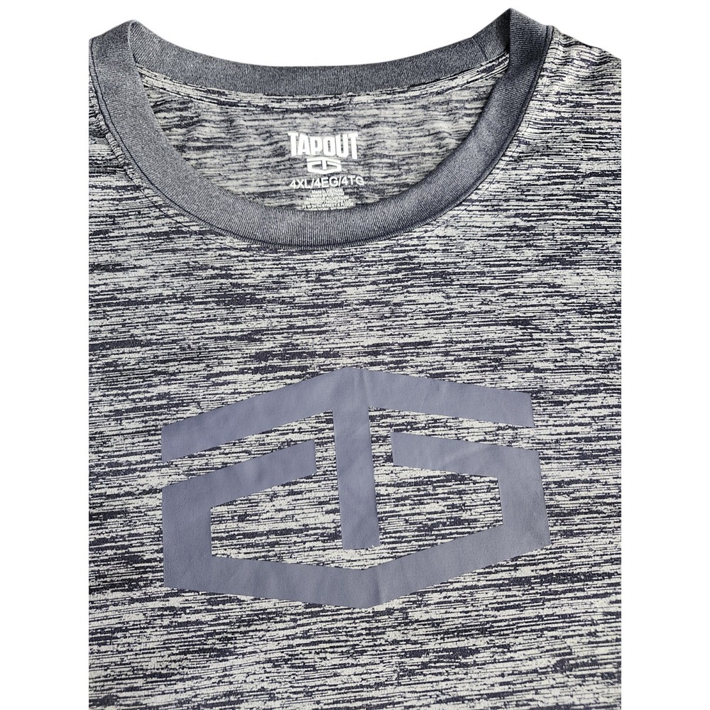 Tapout MMA 4X 4XL shirt mens Short Sleeve Training Gym Workout Gray Casual bjj